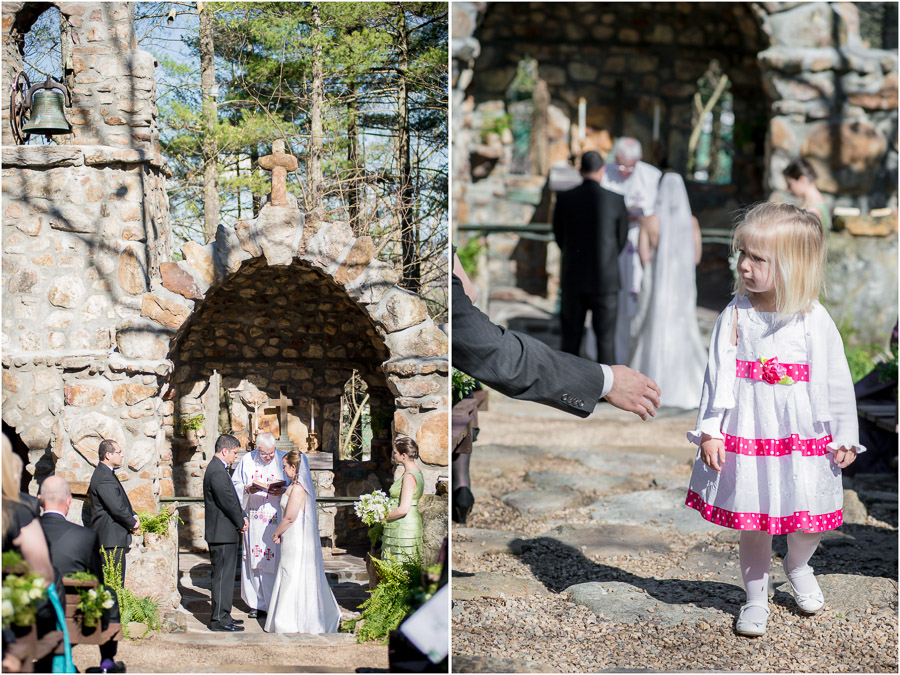 Funny, silly ceremony moments at Shrine Mont wedding