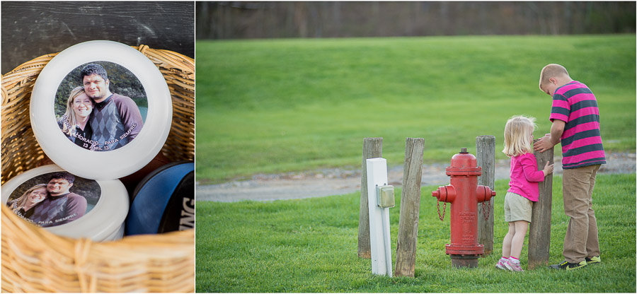 Personalized lawn games and cute kids at Shrine Mont wedding rehearsal dinner