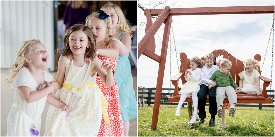 hilarious, funny, silly children photos at Bloomington, Indiana wedding