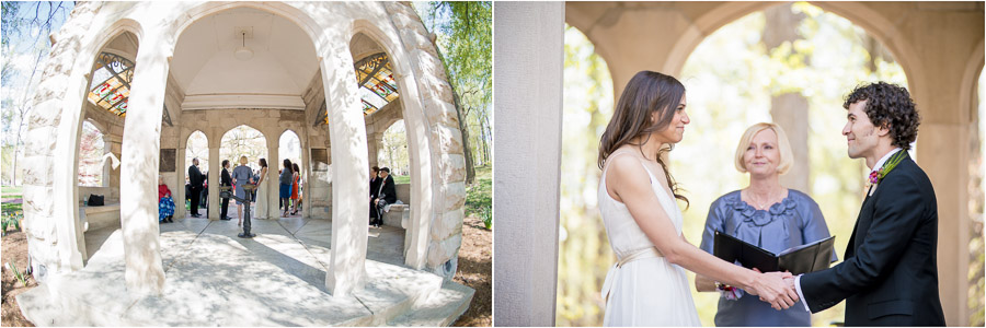 Beautiful outdoor wedding ceremony on Indiana University campus