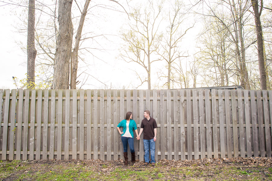 Fun, quirky engagement photos in Forest Park Indiana