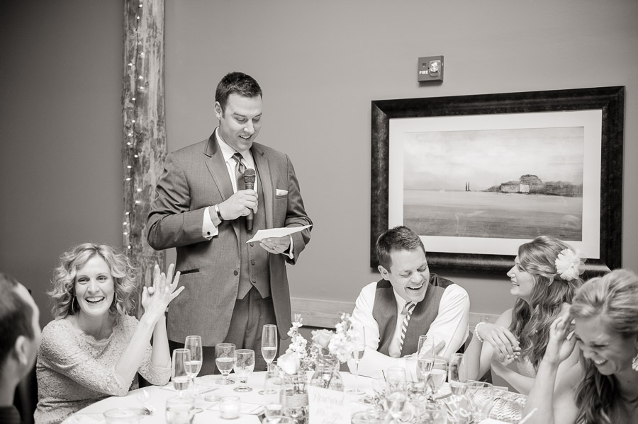 funny best man speech photo at indiana wedding