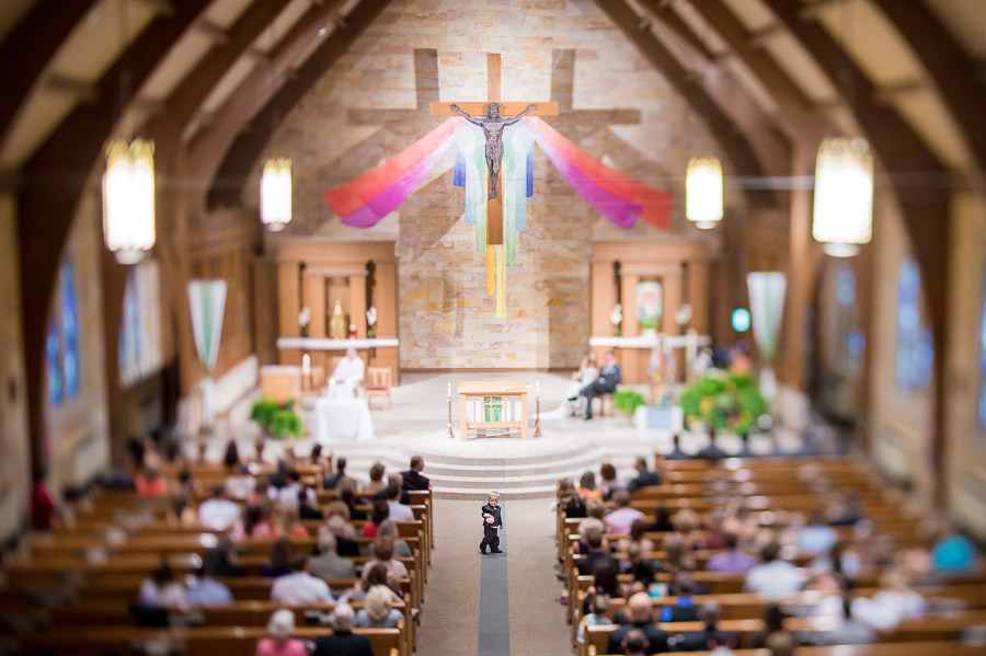 Artistic and creative ceremony moment at Indianapolis wedding