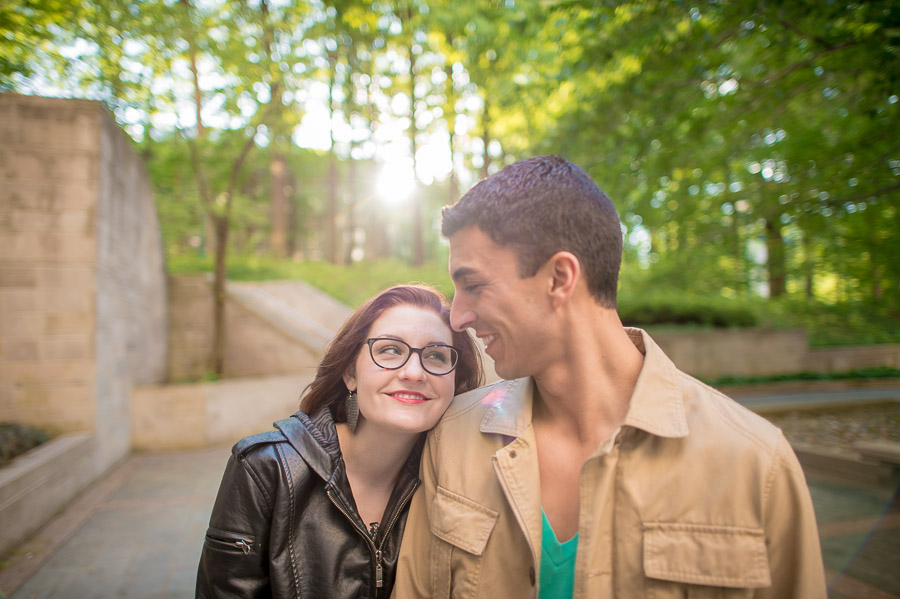 beautiful spring engagement photos on IU campus in Bloomington, Indiana