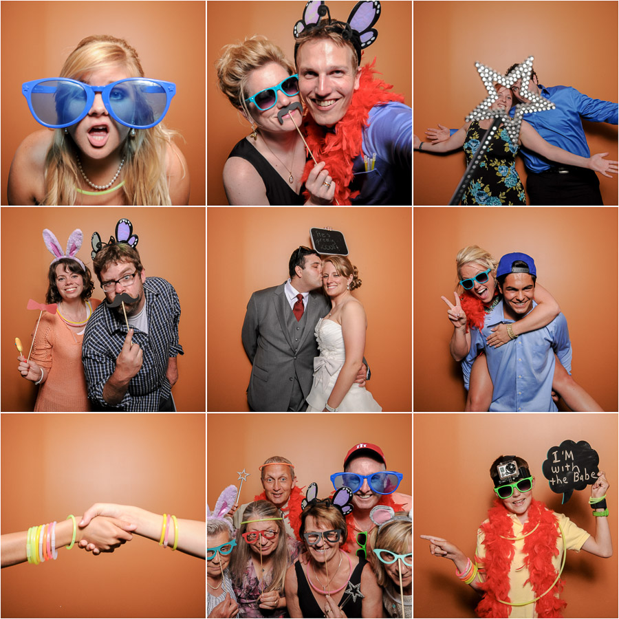 fun, silly, colorful, wacky photobooth montage in Bloomington, Indiana