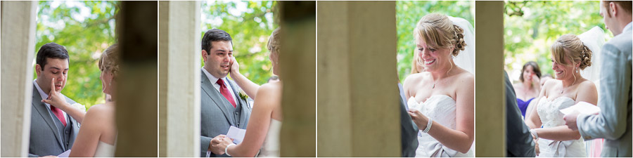 touching, sweet, emotional wedding ceremony on Indiana University campus