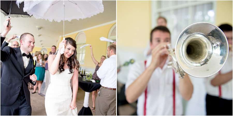 Second Line at Indiana Wedding at West Baden Springs Hotel