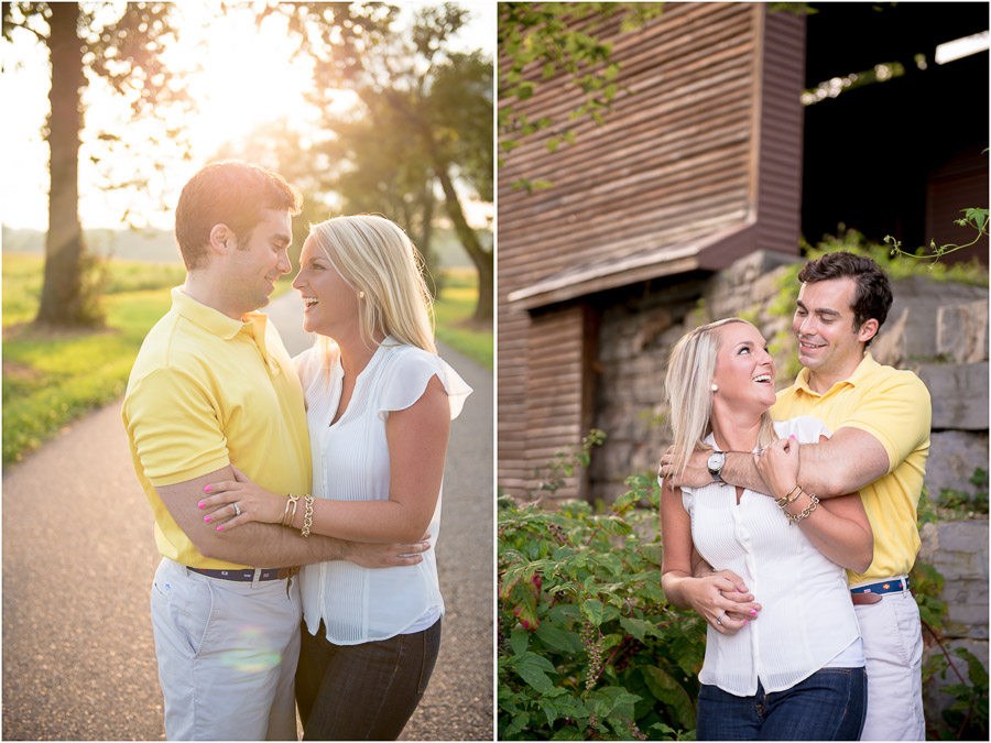 sunny, farm, covered bride engagement photos in New Market, Virginia