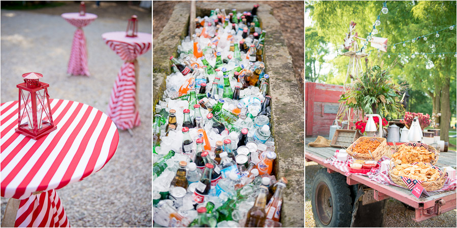 colorful, beautiful, fun wedding details with homemade potato chip bar in Indianapolis