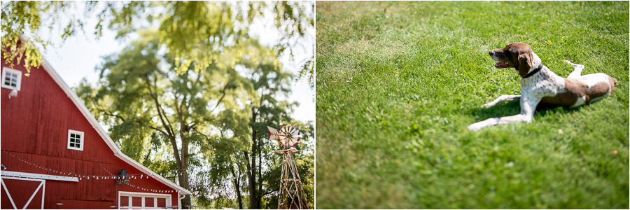 fun, creative, pre-wedding ceremony details at Dull's Tree Farm in Thornton, Indiana