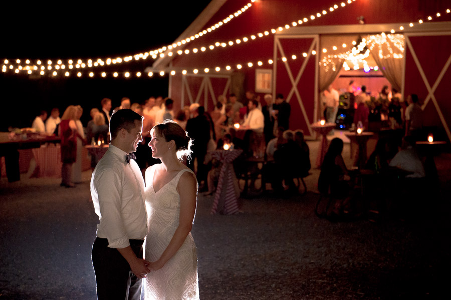 gorgeous, dramatic, backlit photo of bride and groom at Dull's Tree Farm Wedding in Indiana