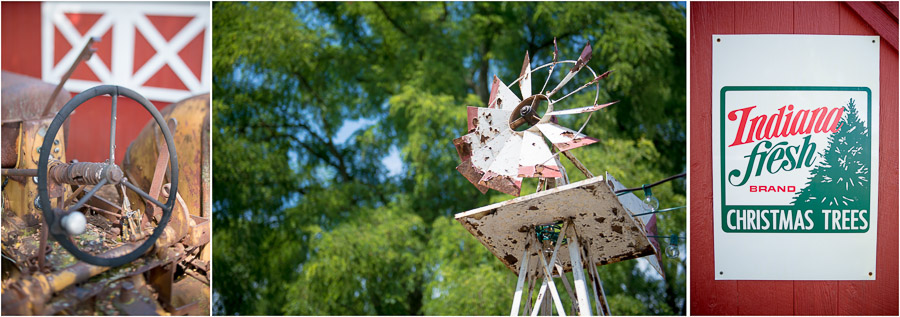 rustic, barn details at summer farm wedding in Indiana