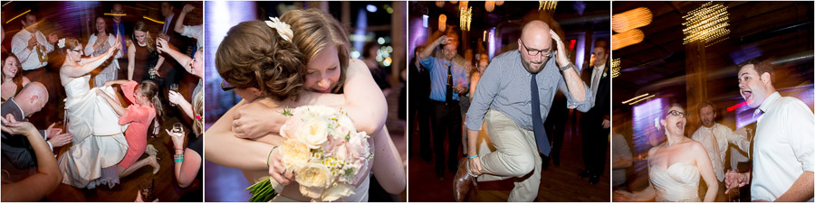 fun and funky dance floor photos at Mavris Art Center wedding 