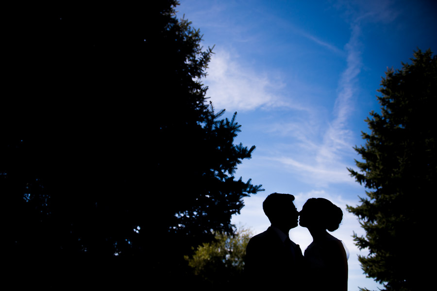 colorful and creative portrait of bride and groom at Indianapolis wedding