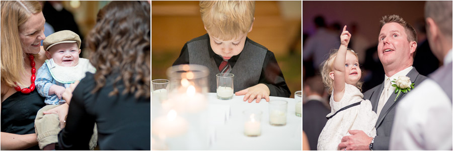 cute, smiley kids at Indianapolis wedding reception