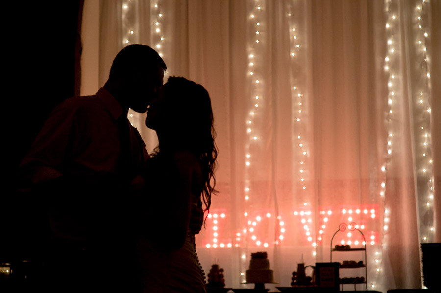 Nice moment between couple, Indy wedding