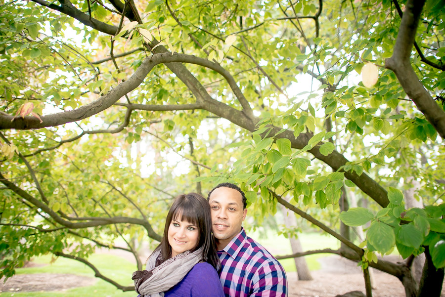 Nice, colorful, and casual engagement pics on IU-Bloomington's Campus