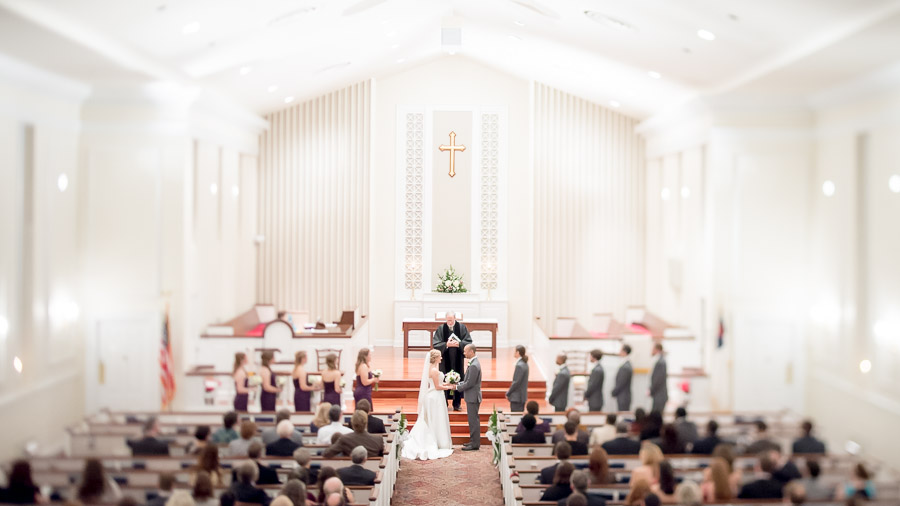 Gorgeous, interesting, wedding ceremony photo in Richmond, Virginia