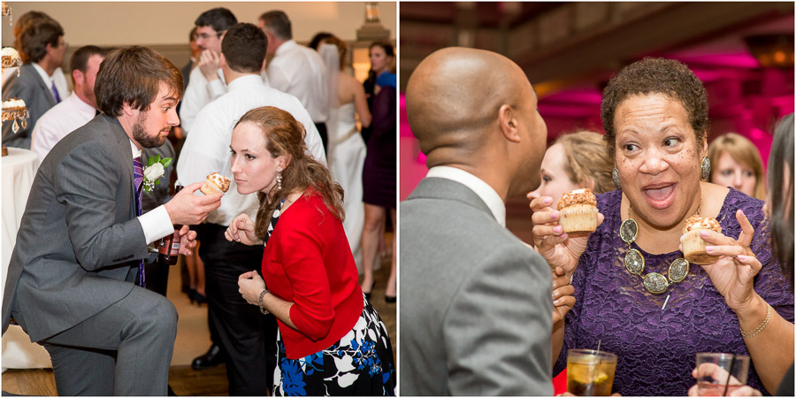 Funny cupcake moments at Richmond, Virginia wedding