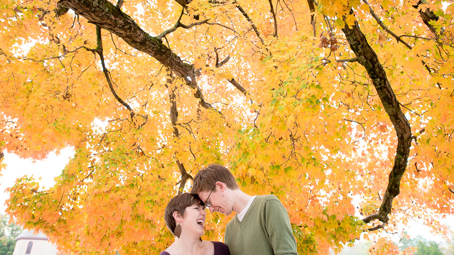 Colorful, Fall engagement session at Colonial Williamsburg, Virginia