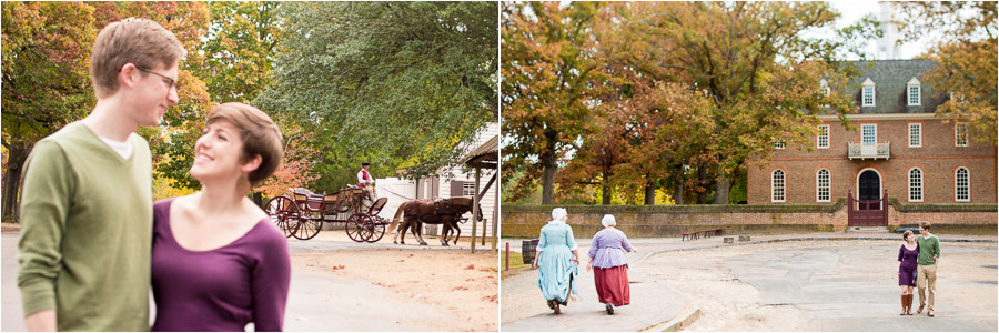 Fun and quirky engagement photos at Colonial Williamsburg in Virginia