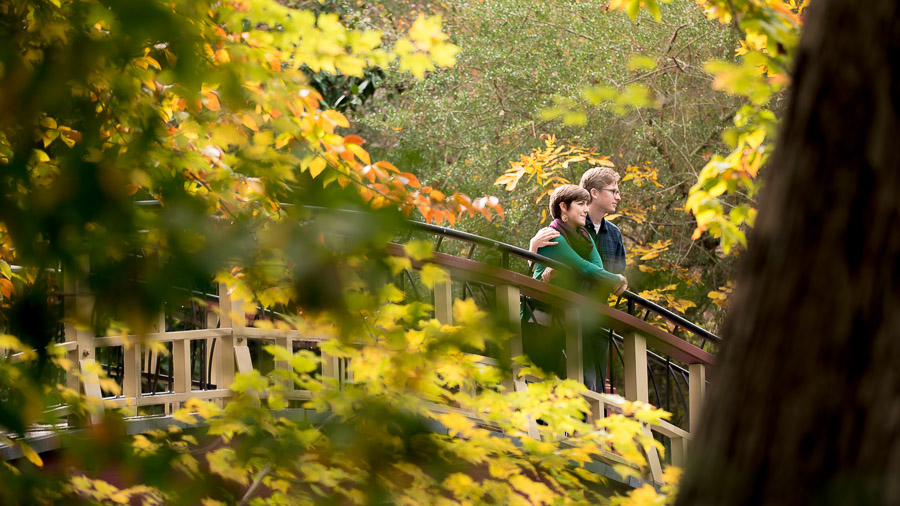 Colorful, casual, creative engagement photos at William and Mary in Williamsburg, VA