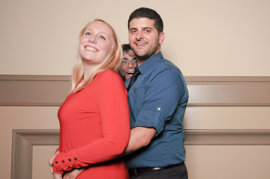 Very creepy photobomb photobooth photo at Richmond Virginia wedding