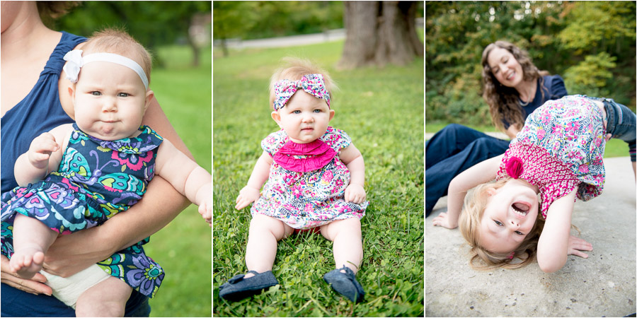 Chubby little babies with hair bows! Cute pics from family sessions.