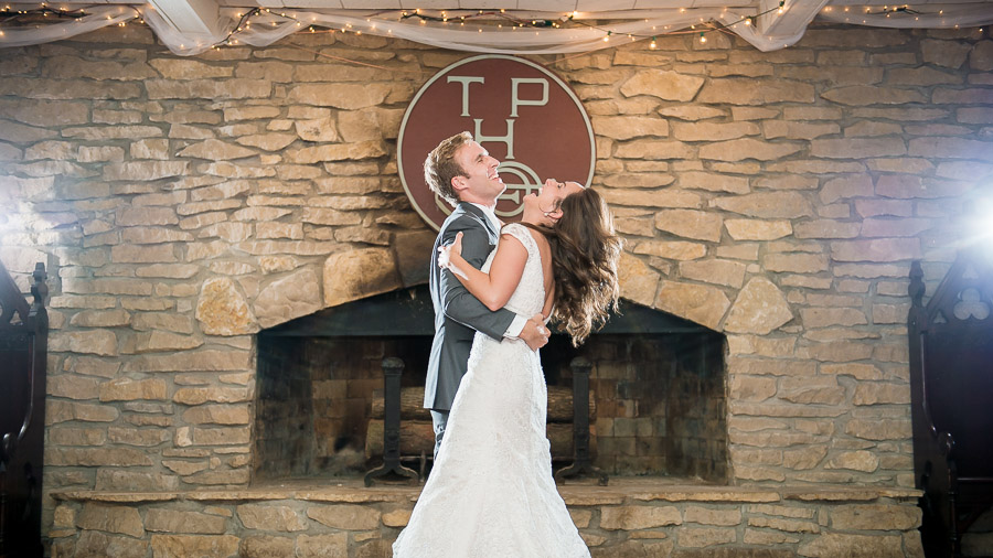 Big laughs on the dance floor at a beautiful Indianapolis wedding! 