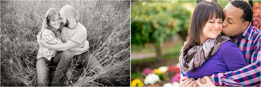 Cuddly couples at engagement session by Indiana photographers, TALL + small Photography