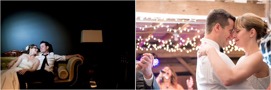 Sweet, romantic, portraits of bride and groom at end of wedding night by TALL + small Photography