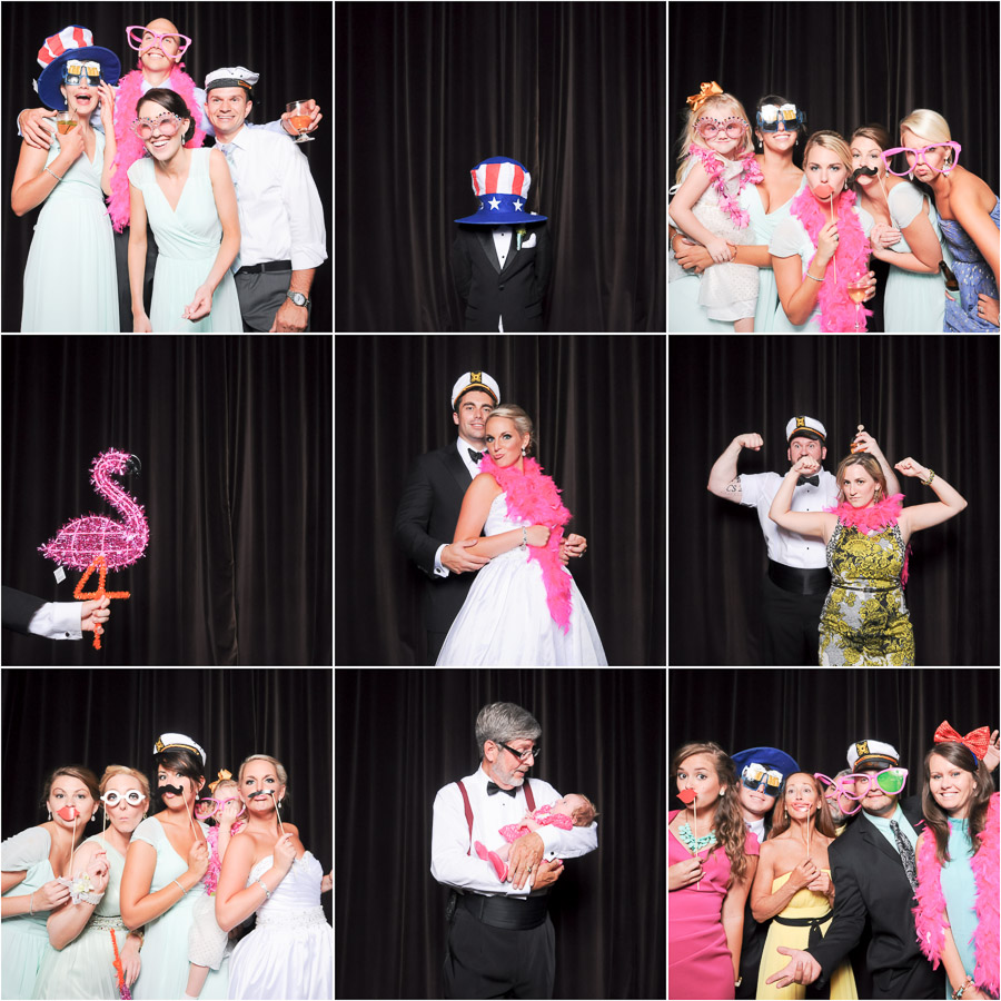 Super fun photobooth photos from Veritas Vineyards wedding by Tall and Small Photography