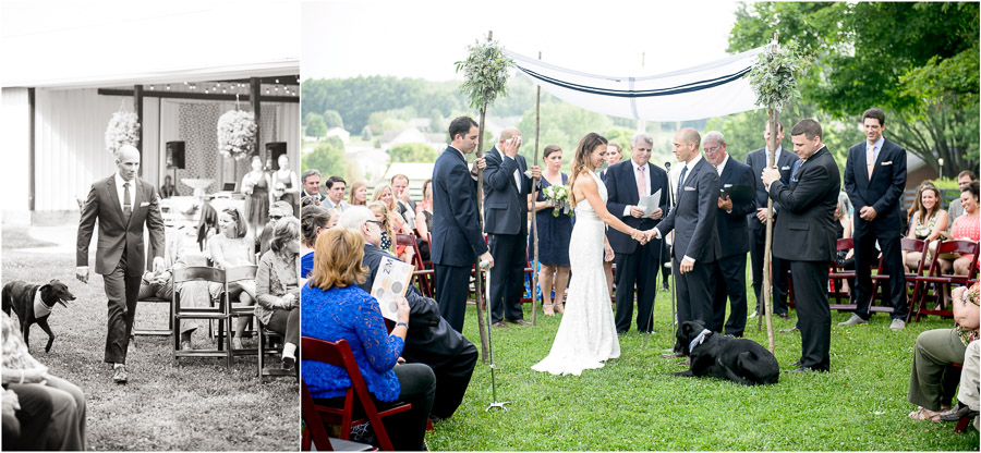 Jewish wedding ceremony at Sycamore Farm in Bloomington by TALL and small Photography.