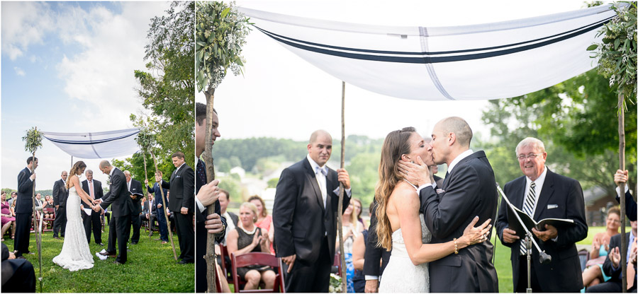 Lovely outdoor Jewish wedding ceremony in Bloomington photographed by TALL+small.