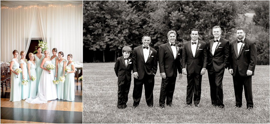 Beautiful and classic wedding party group photos at Veritas Vineyards near Charlottesville, VA