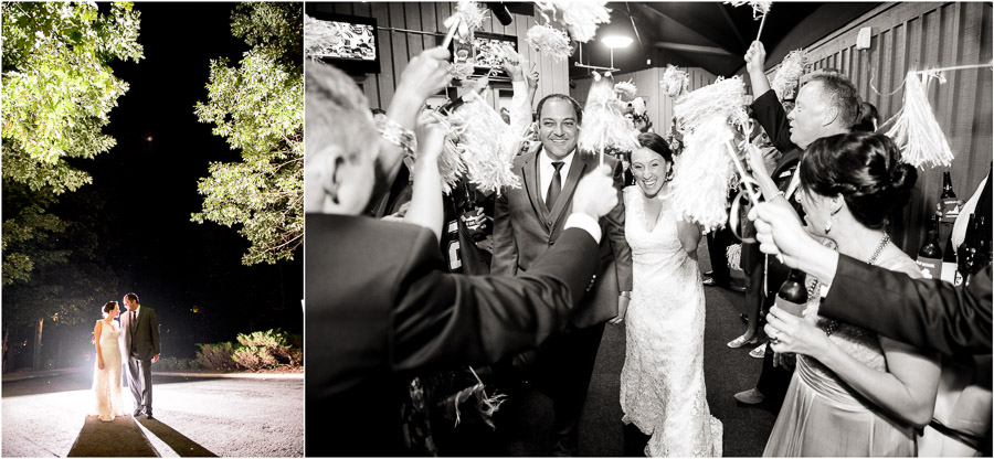 Fun and dramatic nighttime wedding portraits at Wintergreen wedding