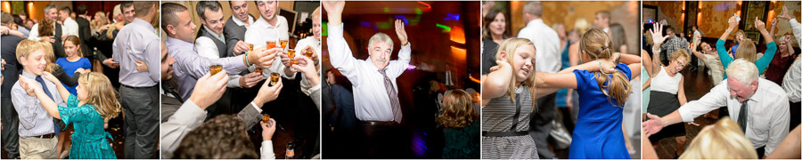 Funny and cool moments on the dance floor at Sanctuary on Penn wedding