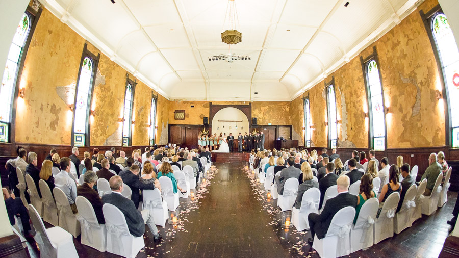 Gorgeous ceremony photograph at Sanctuary on Penn wedding