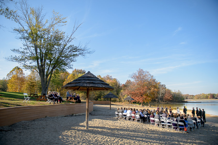 Lakeside wedding at Fourwinds Resort in Bloomington, Indiana