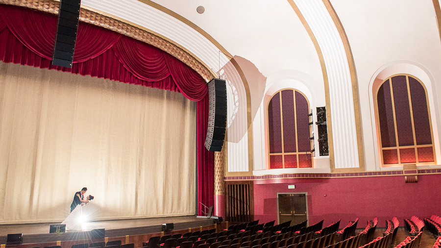 Indiana University Auditorium Wedding Photography 