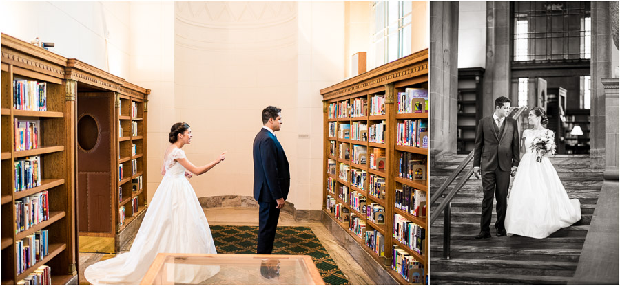 First Look at Indianapolis Central Library Wedding