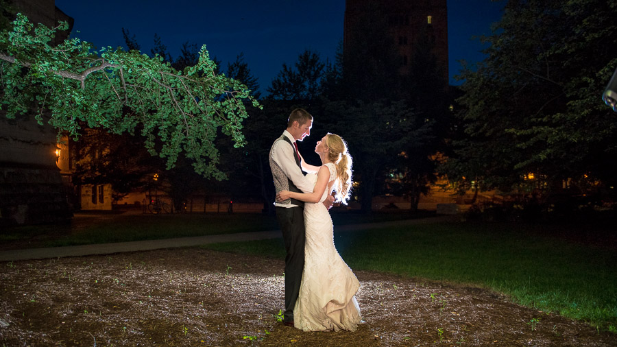 Night Wedding Portraits Indiana Wedding