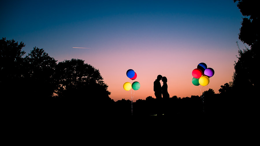 Creative Nighttime Strobist Wedding Photos