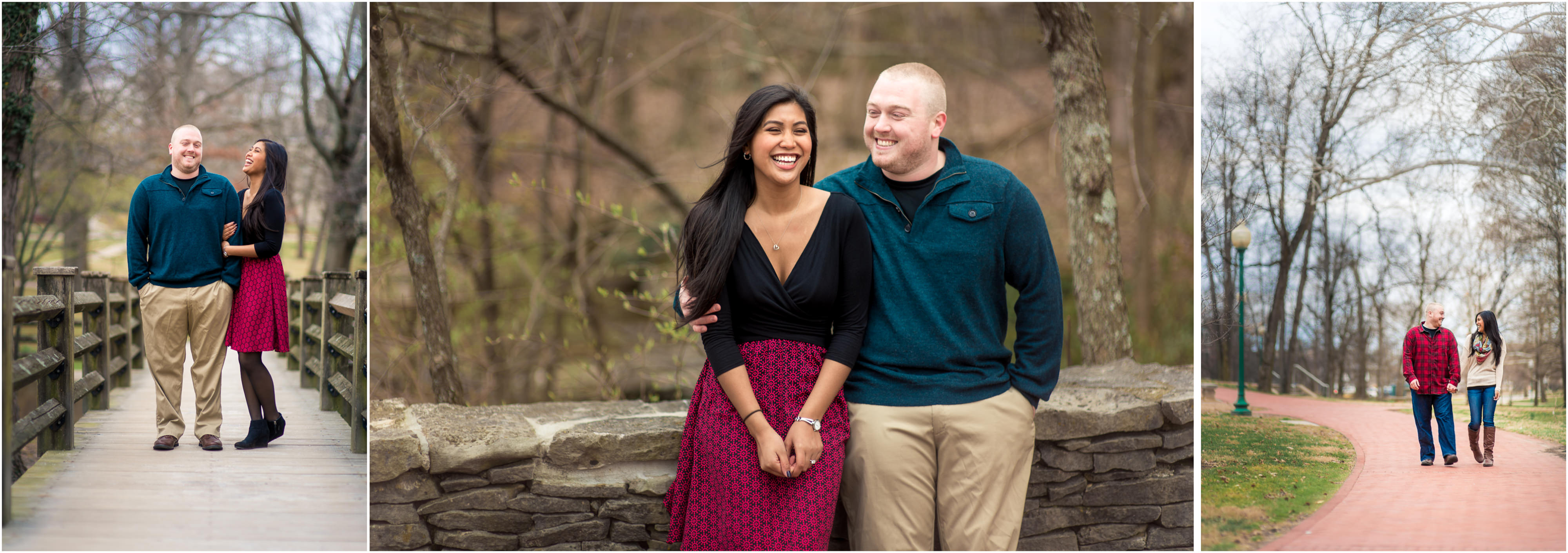 Lindsey + Matt's fun and smiley Bloomington Engagement Shoot on IU's campus