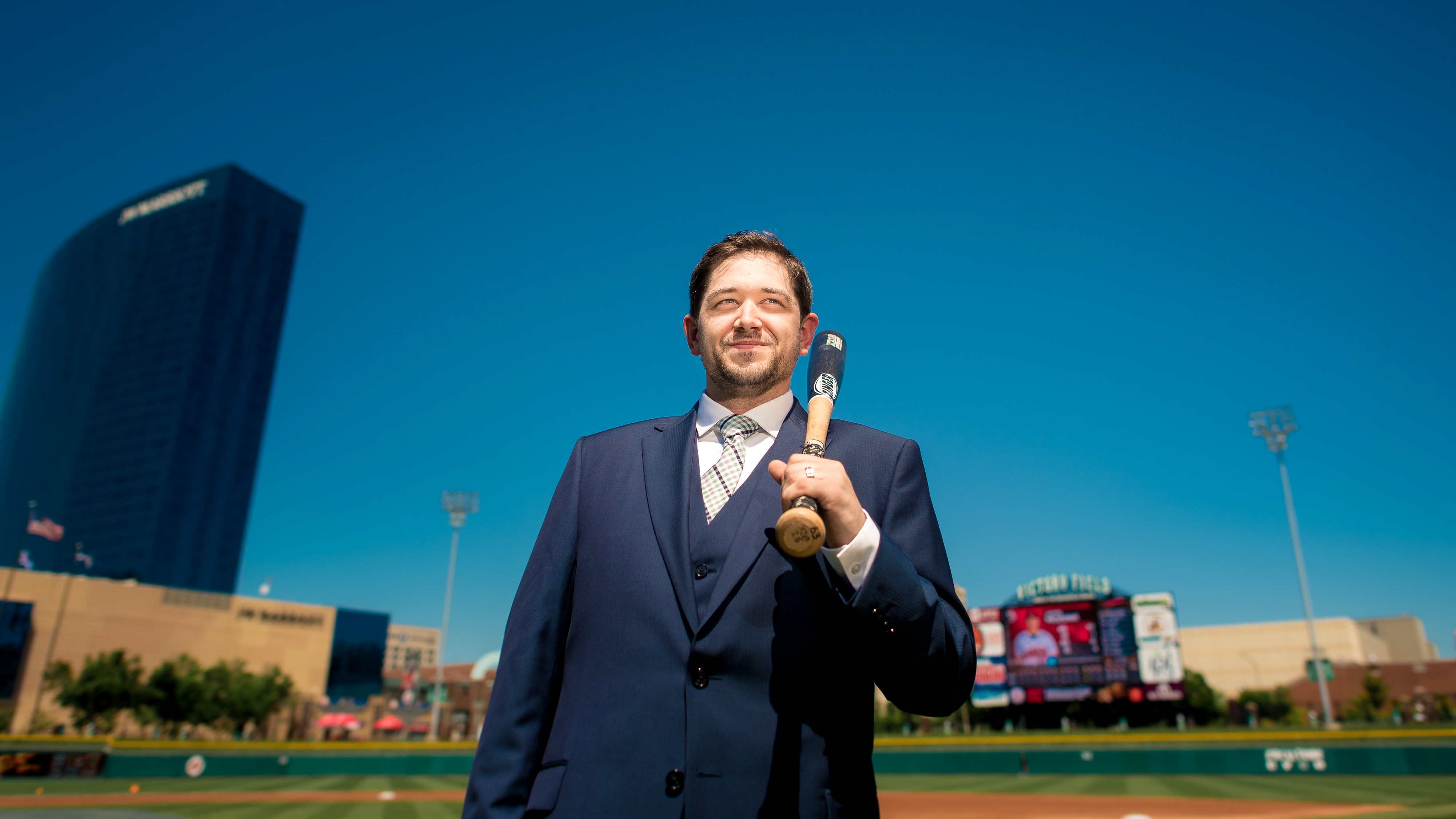 Victory Field Wedding Portraits and Photos in Indianapolis