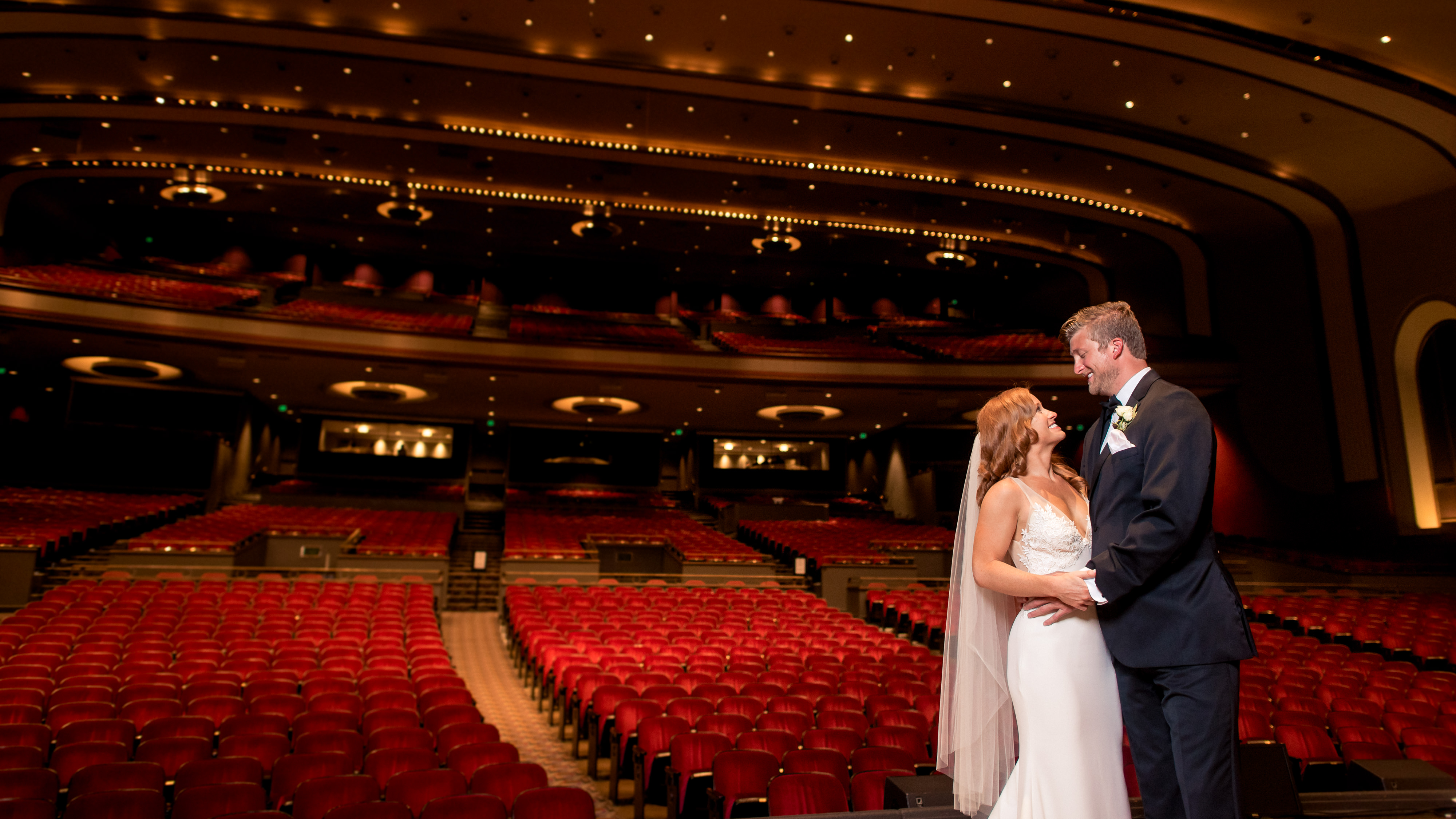 IU Auditorium Wedding Portrait