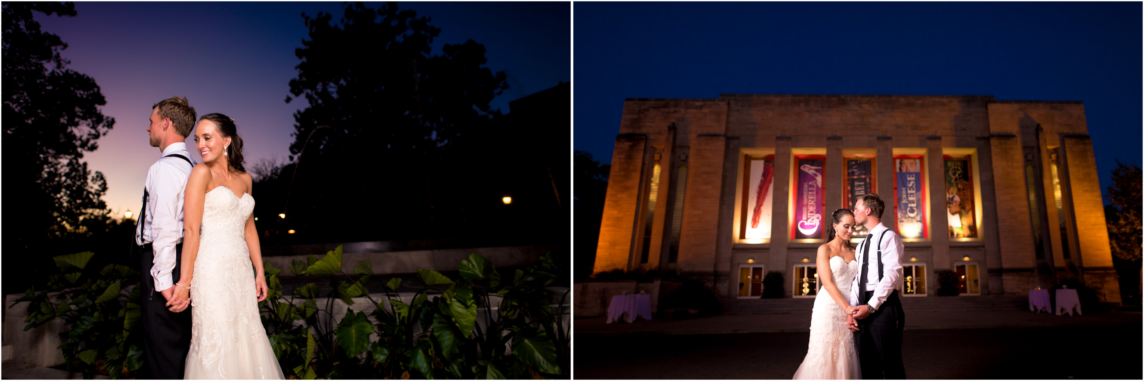 IU Auditorium Night Wedding Photos