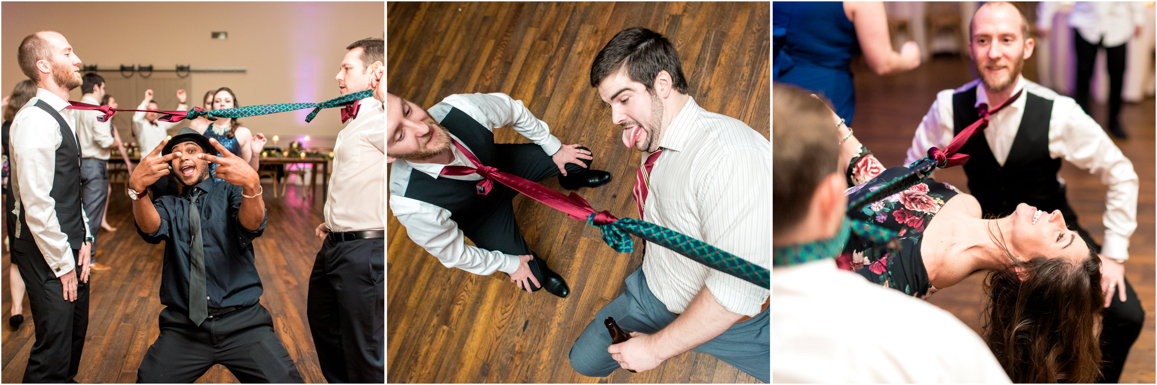 Tie Limbo at a wedding!