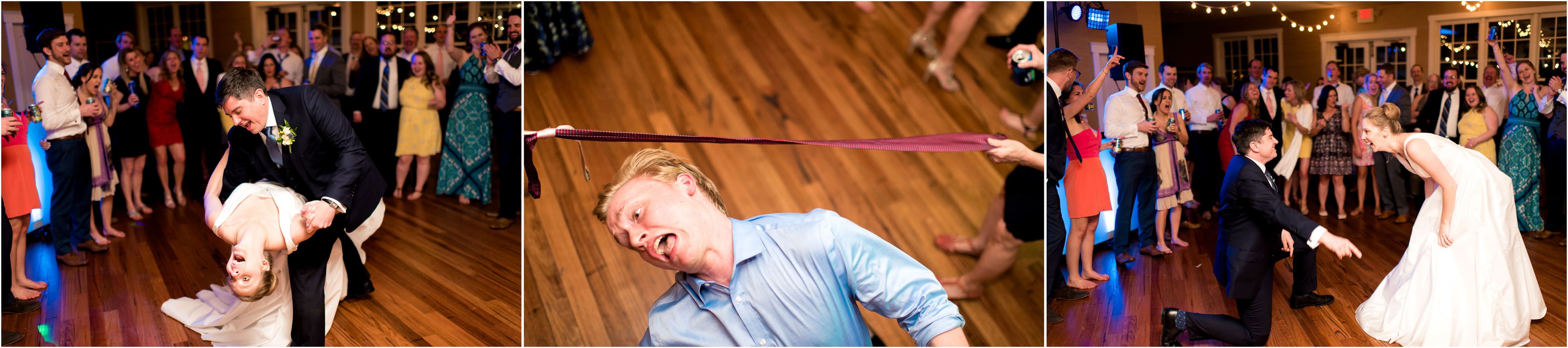 Fun dancing pics at Old Trail Restoration Hall wedding in Crozet.