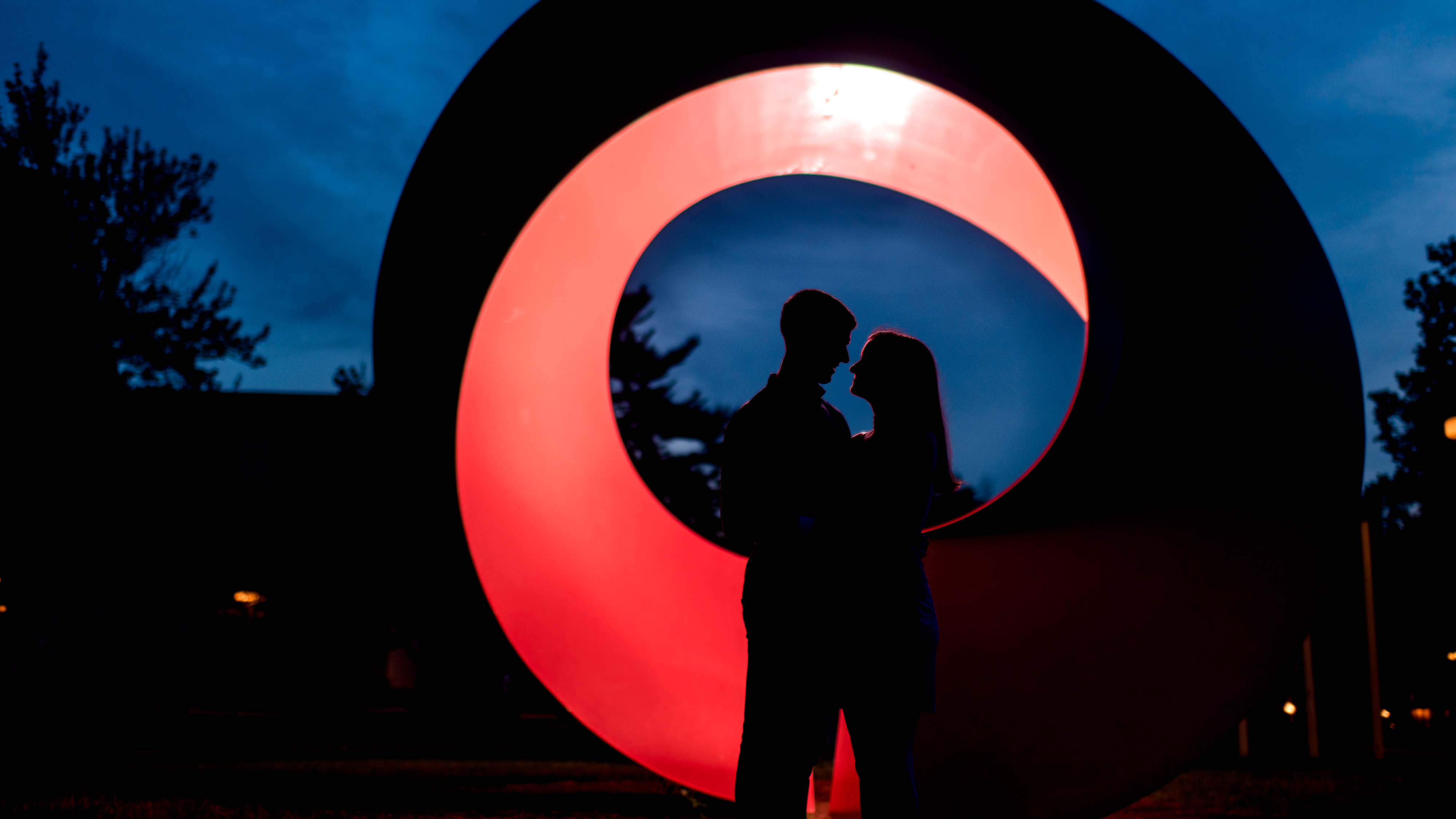 Colorful and geometric engagement photos